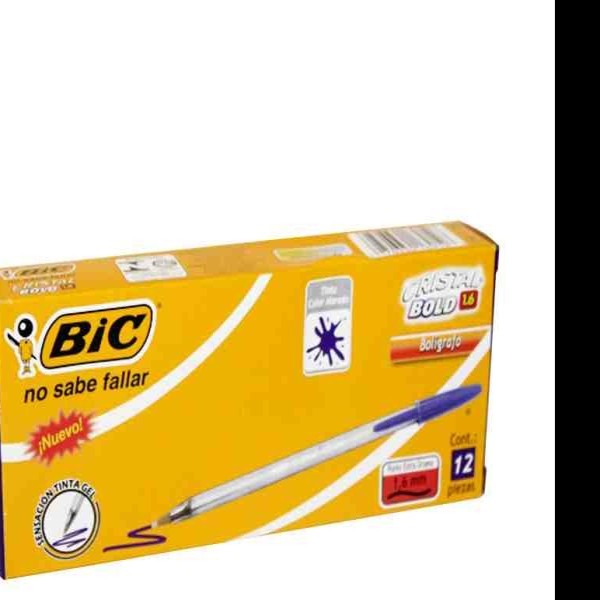 BOLIGRAFO CRISTAL INTENSO BIC 1.6MM MORADO E.12 C.216